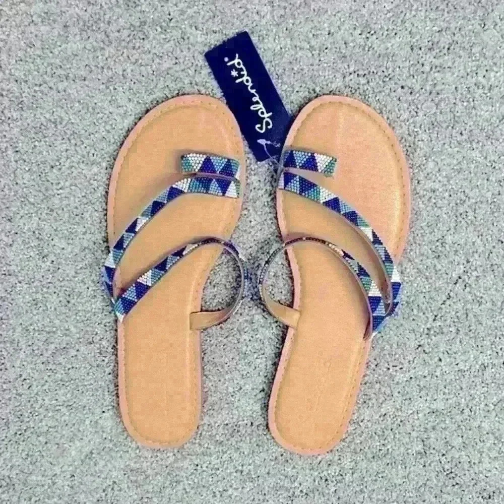 NWT Splendid Beaded Toe Loop‎ Sandal Size 9 - Picture 2 of 6